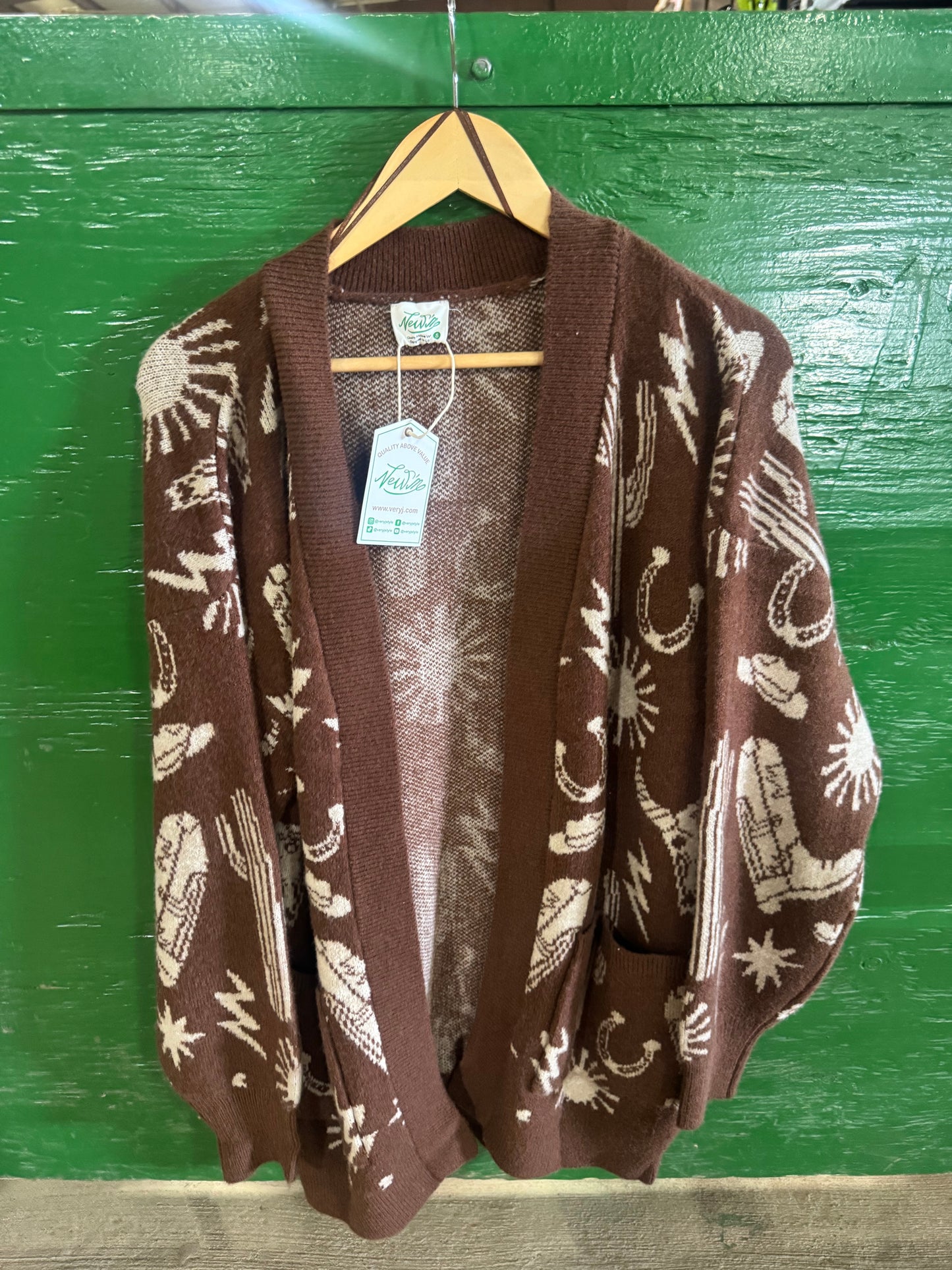 Brown cardigan size medium