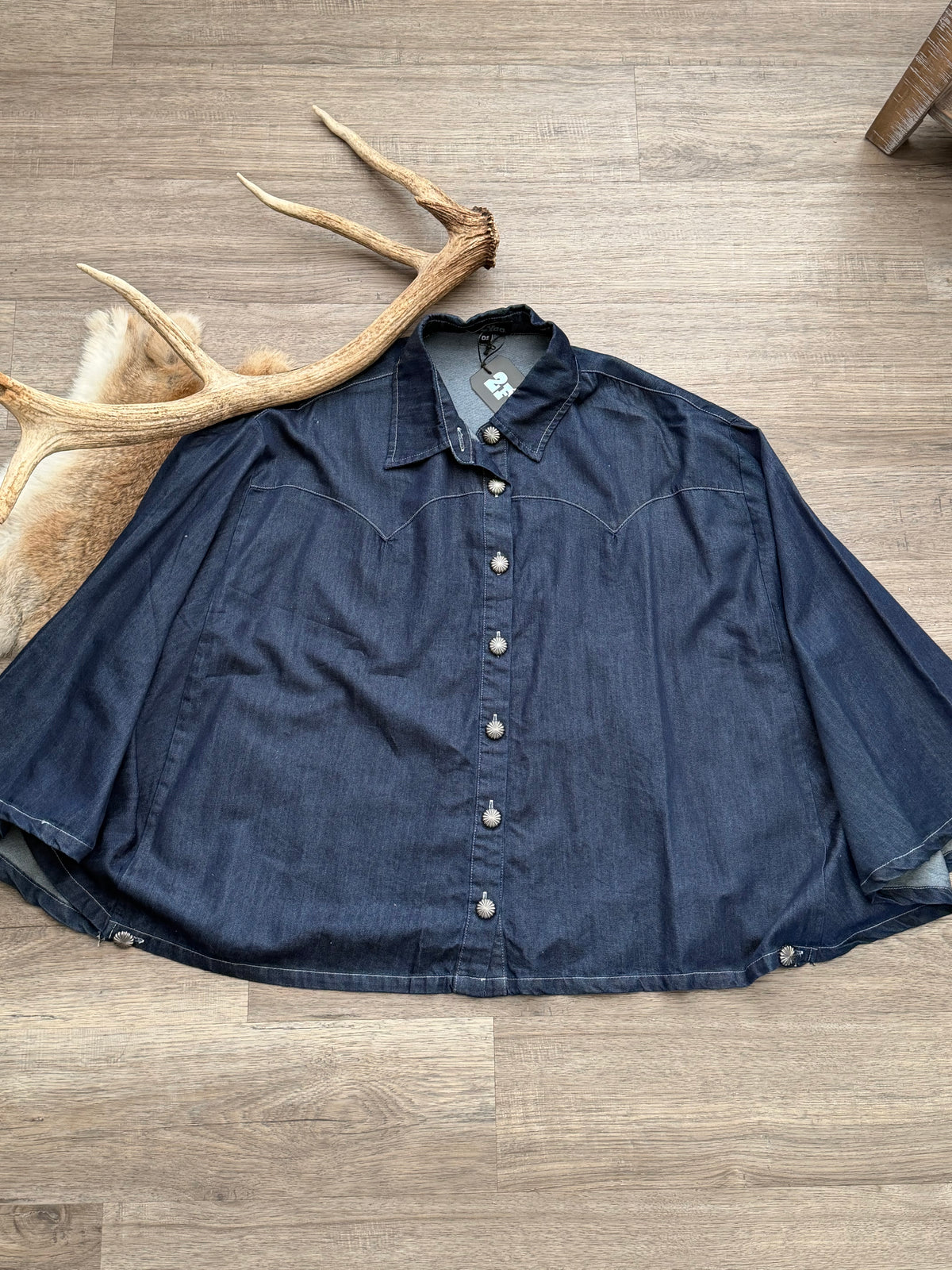 The Blake Denim Poncho