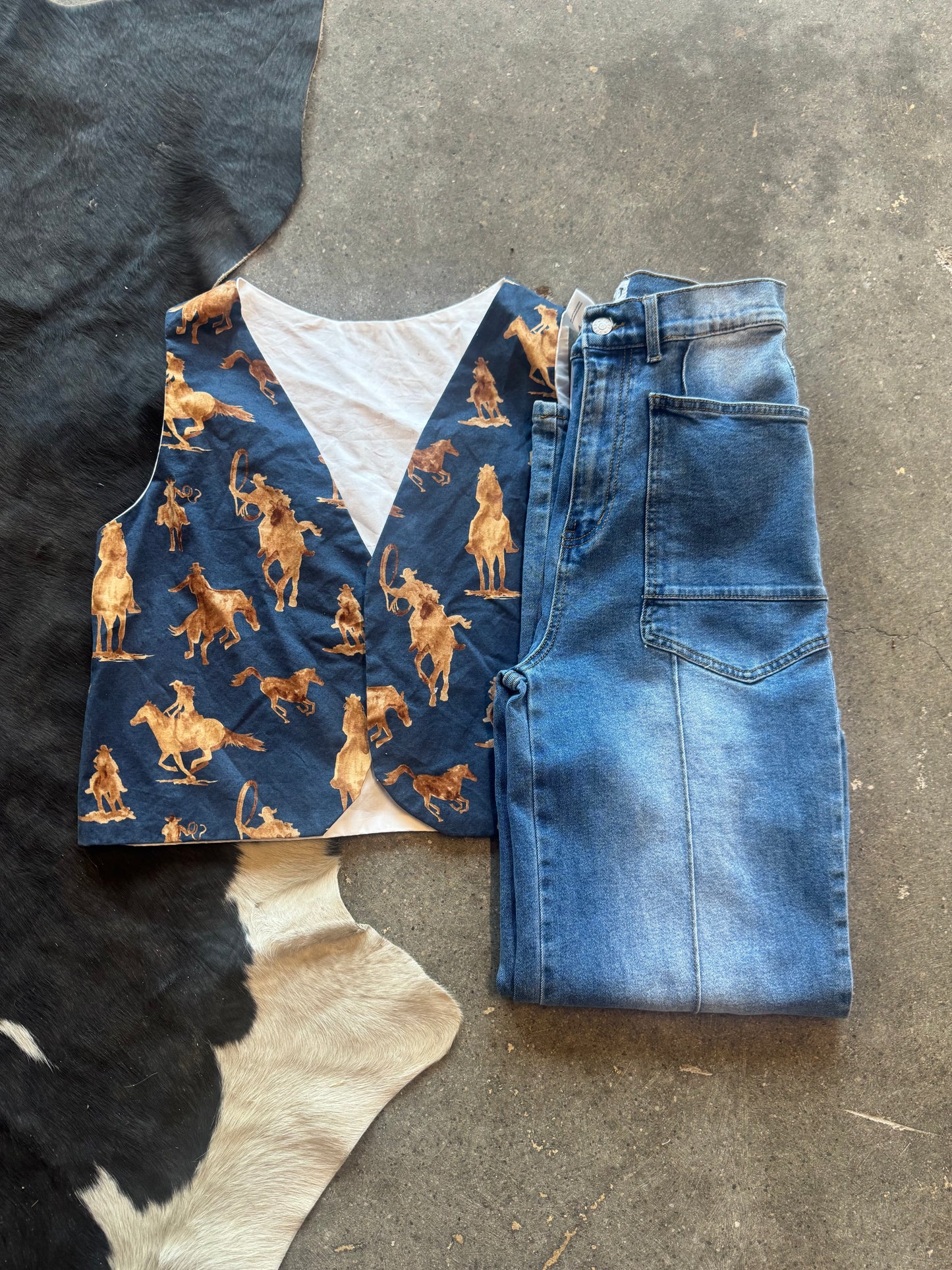 Cowboy Blues Handmade Vest