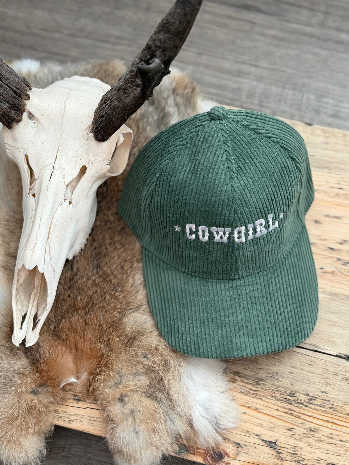 Cowgirl corduroy hat