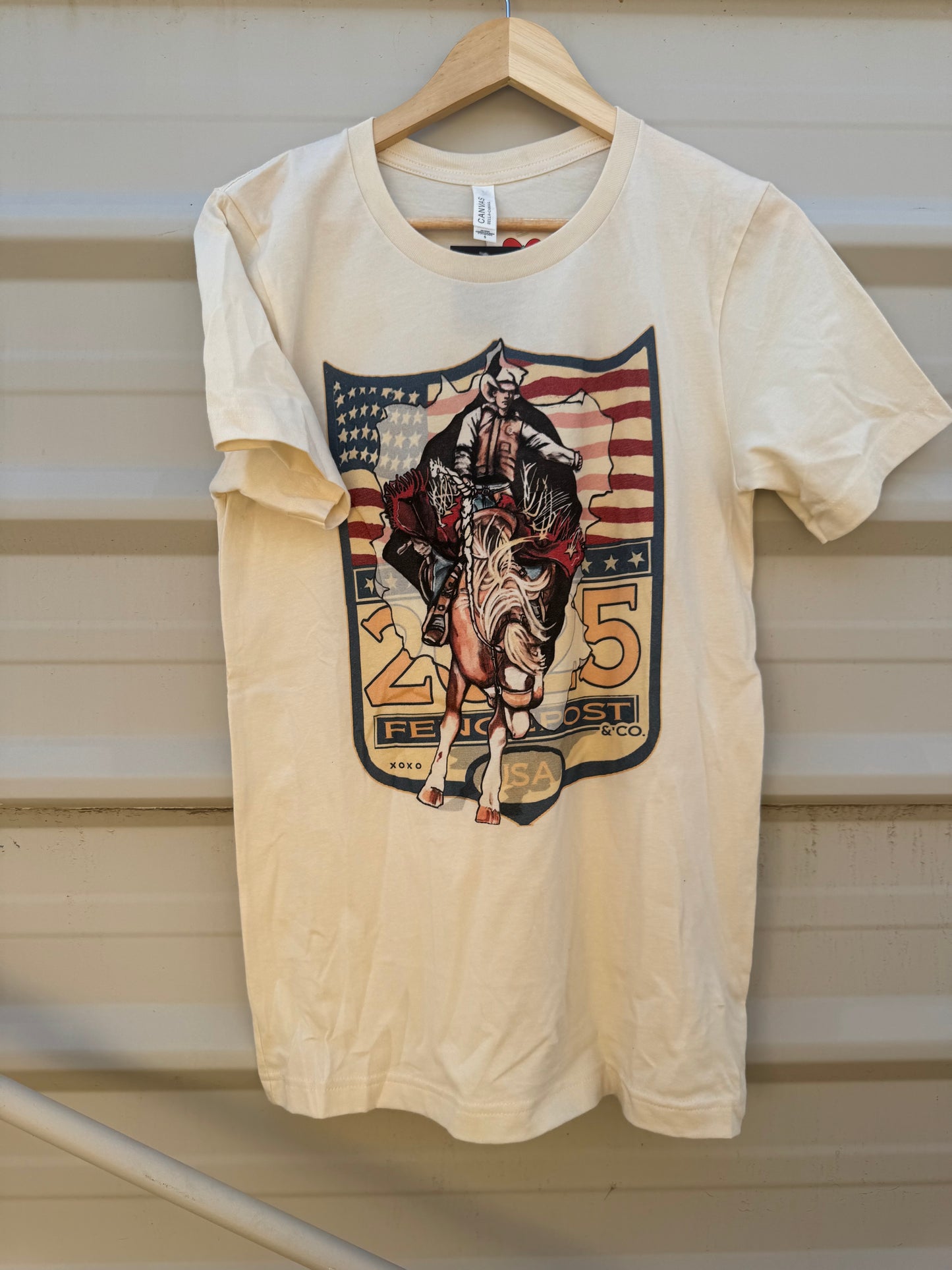 Bronc Rider flag tee