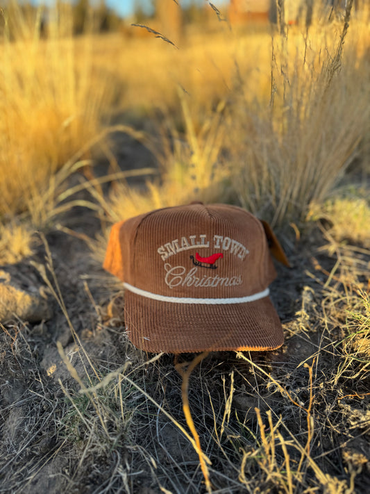 Small town Christmas (brown) trucker