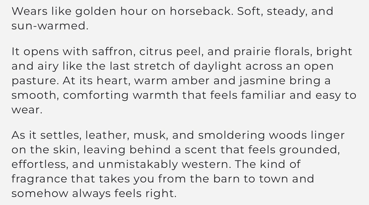 Dusty Trails Perfume