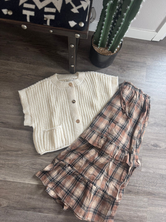 Cream sweater vest