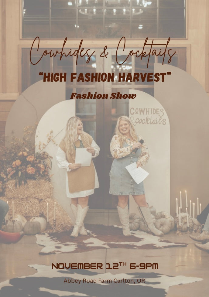 Cowhides and Cocktails Fashion Show Carlton OR