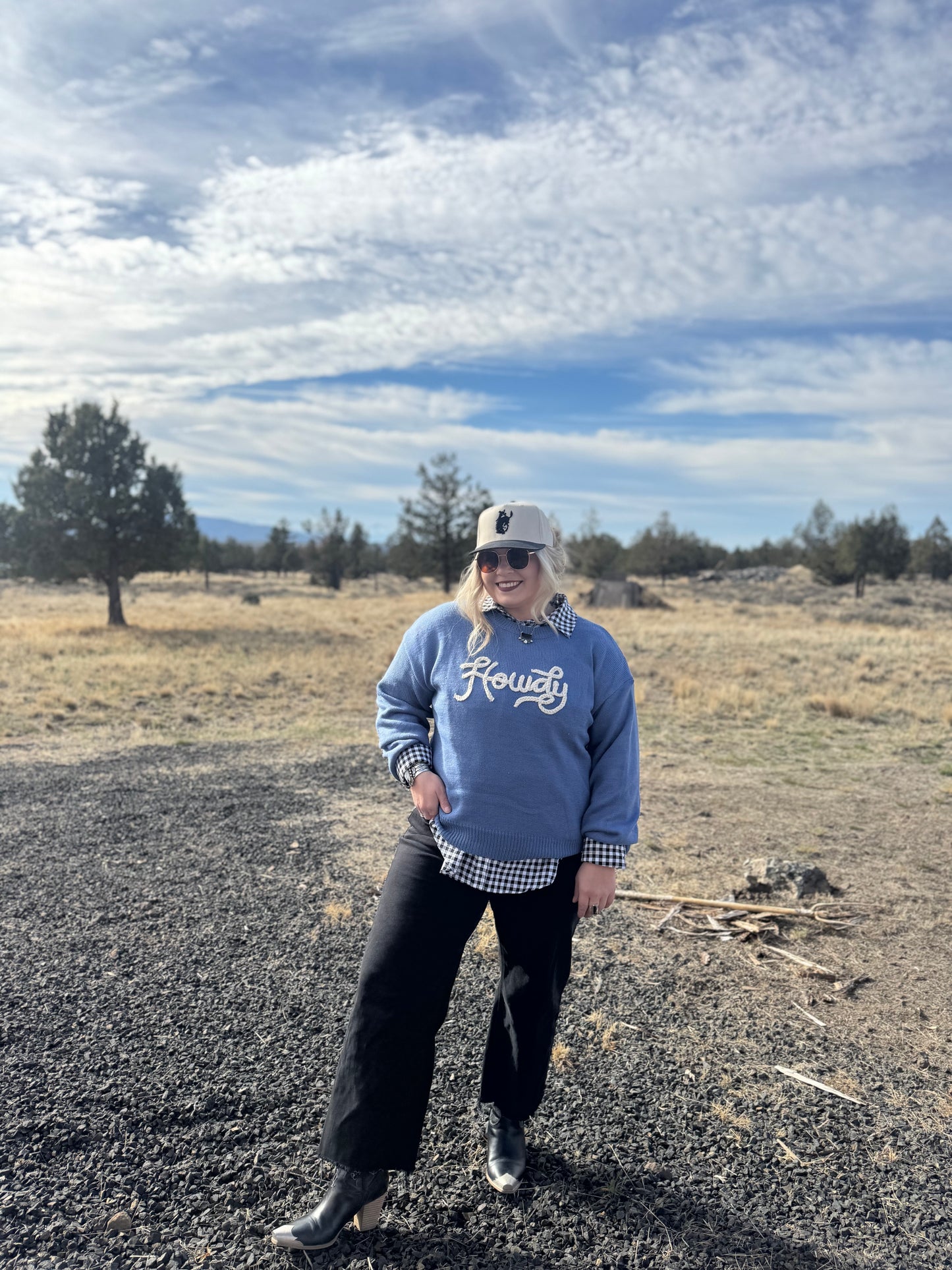 Royal Blue Howdy Sweater