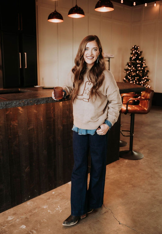 The Grace Denim Trouser