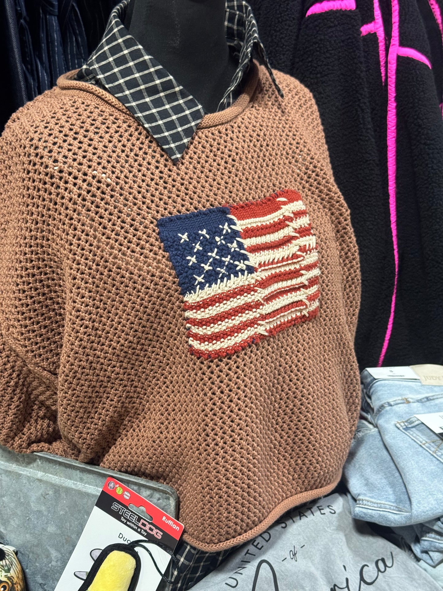 Light Brown Americana Sweater