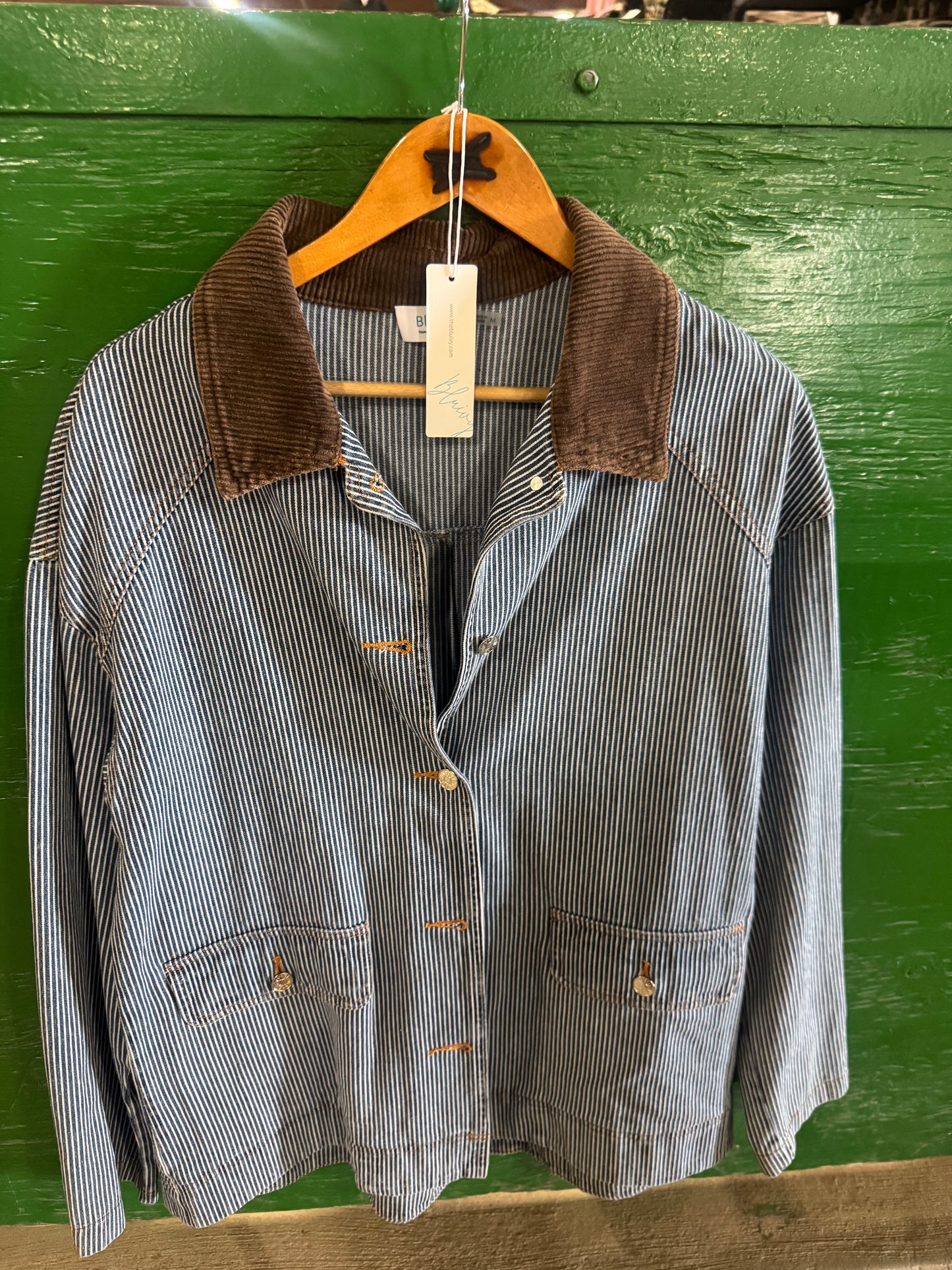 Striped Jean coat Medium
