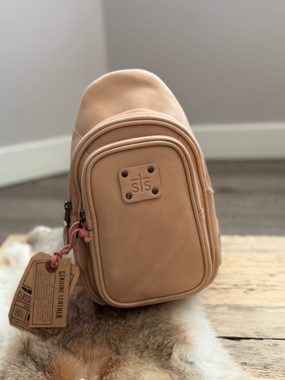 Leather Sling Backpack